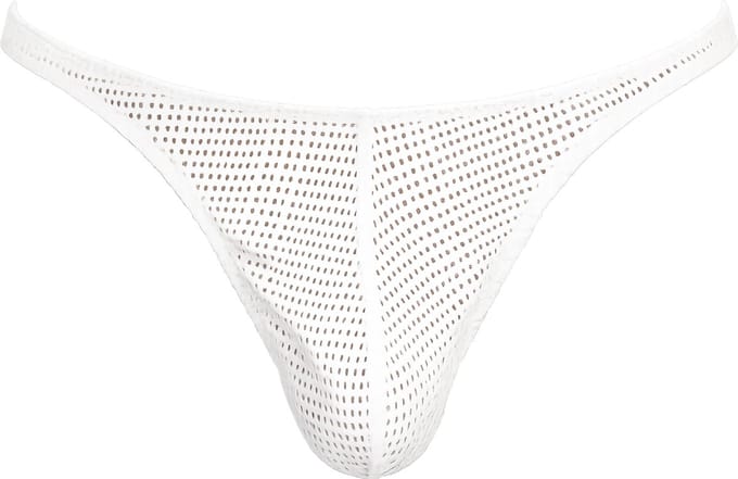 Barcode Berlin Thong Lor White - MAAT M - Erotisch Heren Ondergoed - String voor Man - Sexy mannen String