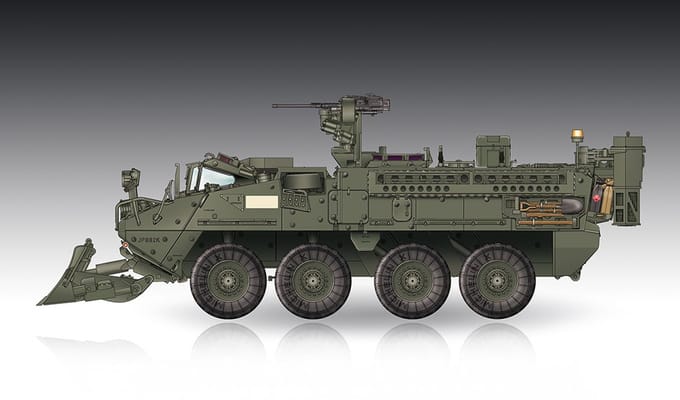 Trumpeter Modelbouwpakket Militaire voertuigen - 07456 M1132 Stryker Engineer Squad Vehicle w/SOB Plastic - 1:72 - Modelbouw