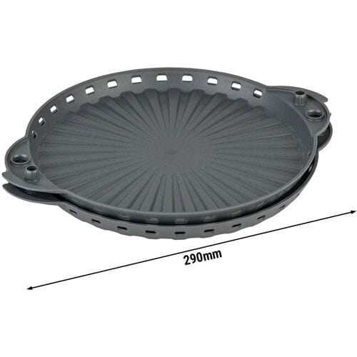 GGM Gastro (6 stuks) Herbruikbare pizzadoos - voor Ø22cm pizza’s - grijs grijs