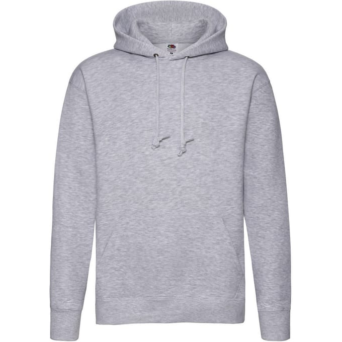 Fruit of the Loom Heren Premium Hoodie (Heide Grijs)