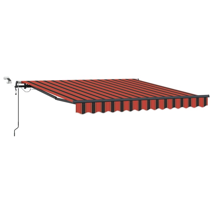 vidaXL - Uitschuifbare - luifel - Oranje - en - bruin - 300 - x - 250 - cm - Polyester