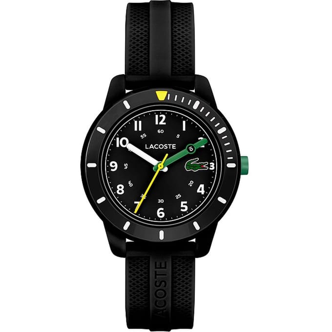 Lacoste LC2030052 Mini Tennis Staal Silic Zwart 34,5mm