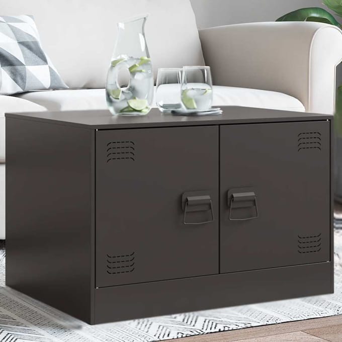 vidaXL - Salontafel - 67x50x44 - cm - staal - zwart