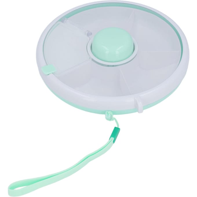 Snackcontainer Rond Draaiend Verdeeld PP ABS Lekdicht Draagbare Snackopbergdoos voor Buiten white