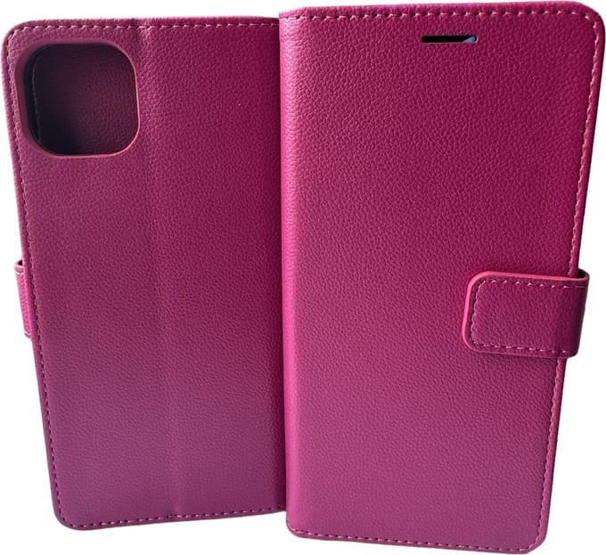 Portemonnee Book Case Hoesje Geschikt voor: iPhone 14  Pro Max -  roze