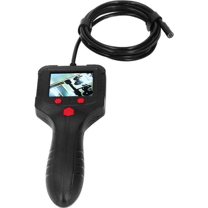 Draagbare Endoscoop 2.4in HD IPS LCD-scherm Waterdichte Lens Flexibele Kabel Draagbare Pijpinspectiecamera met Licht 5V black