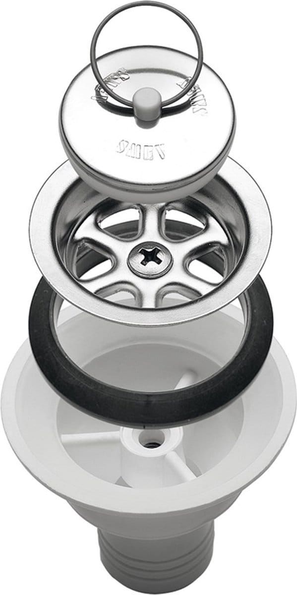 Gimeg water siphon - recht kunststof - ø19mm