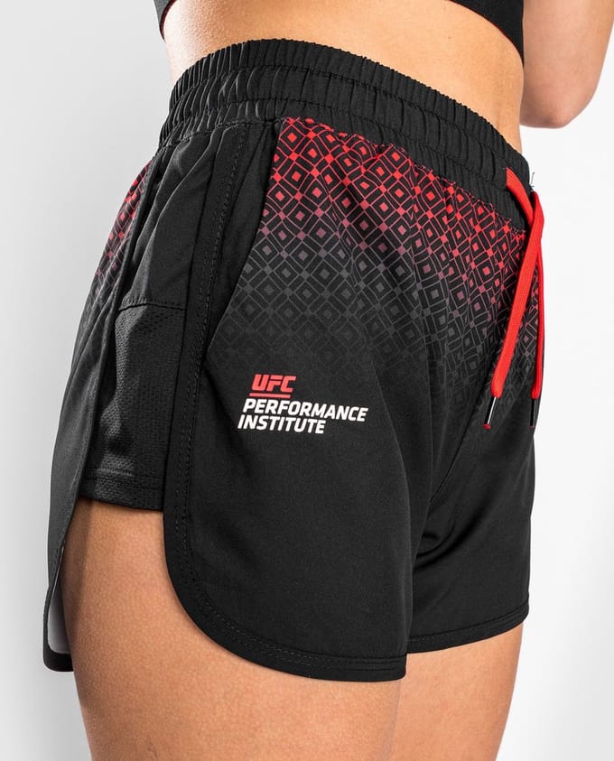 UFC Venum Performance Institute Trainingsshort Dames Zwart Rood - S