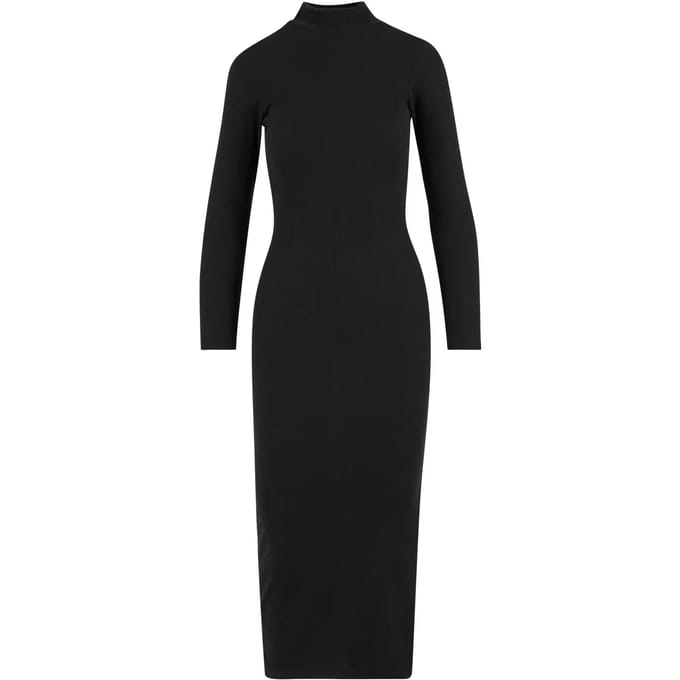 Dames jurk met hoge kraag Urban Classics Rib