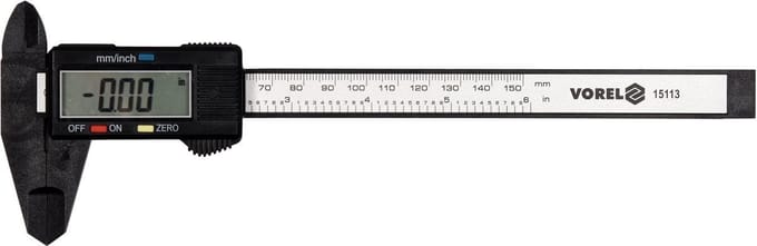 Vorel - Elektronische Caliper - 150mm - LCD Display - Carbonvezel