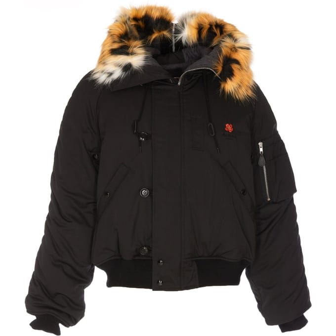 Kenzo effen zwart bomberjack