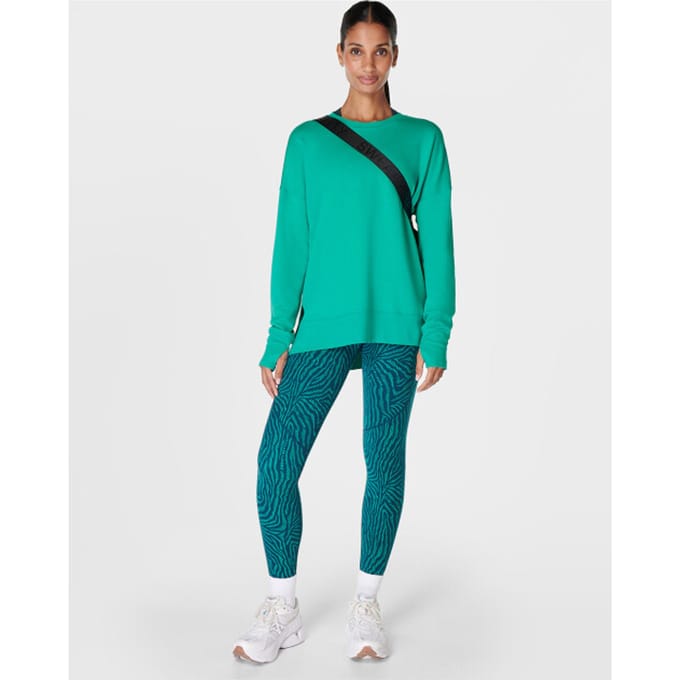 Sweaty Betty After Class Longline Sweatshirt GROEN - Maat M