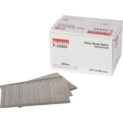 Makita 50mm Brad gegalvaniseerd (2000 stuks) - F-33993