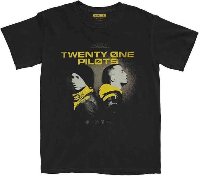 Twenty One Pilots - Back To Back Heren T-shirt - L - Zwart