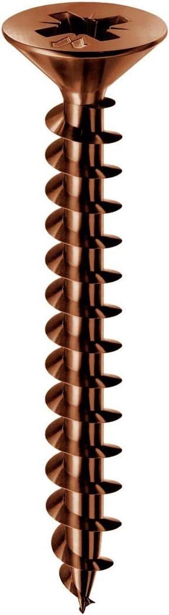 Houtschroeven - Panel schroeven - Meubels monteren - Gepolijst oppervlak - 35 x 40 mm - Brons