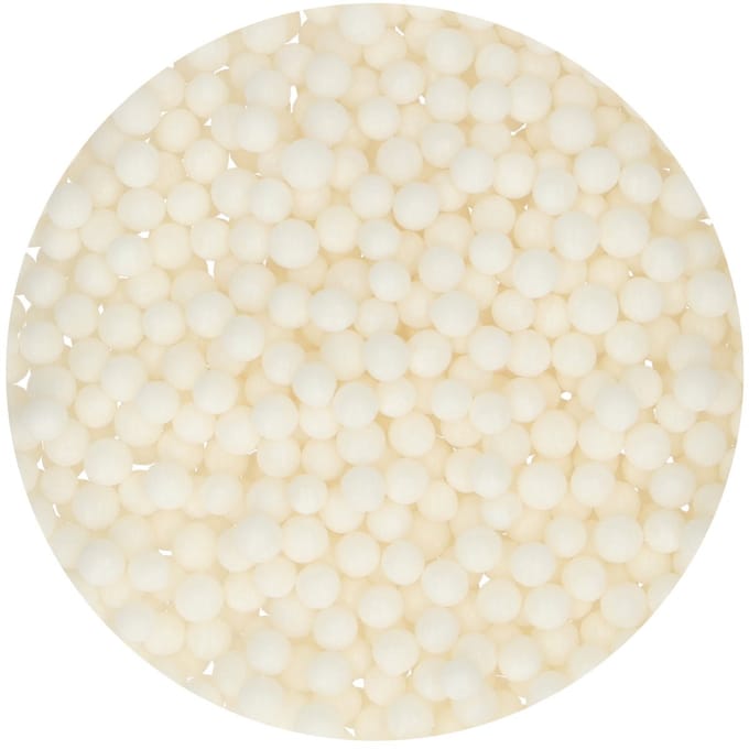 FunCakes Zachte Parels - Medium - Wit - 60g - Eetbare Taartdecoratie