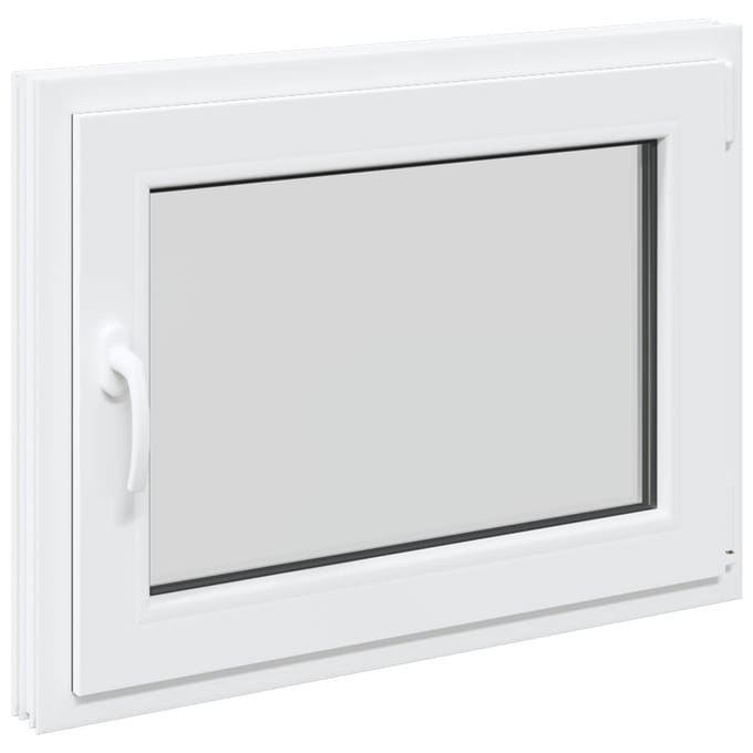 vidaXL - Kleur - binnenkant - kelderraam - Wit - RISOR - 85 - x - 55 - cm