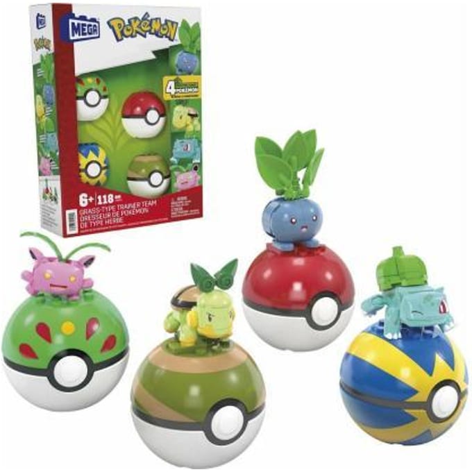 MEGA - Pokémon Grass Type Trainer Team Grasaanval - Constructiespeelgoed - Speelfiguur