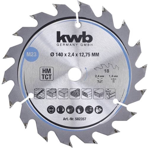 kwb 582357 Hardmetaal-cirkelzaagblad 140 x 12.75 mm 1 stuk(s)