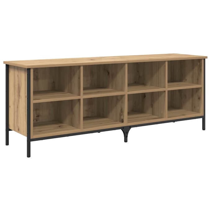 vidaXL - Schoenenkast - 131 - x - 35 - x - 50 - cm - Geengineerd - Hout - en - IJzer
