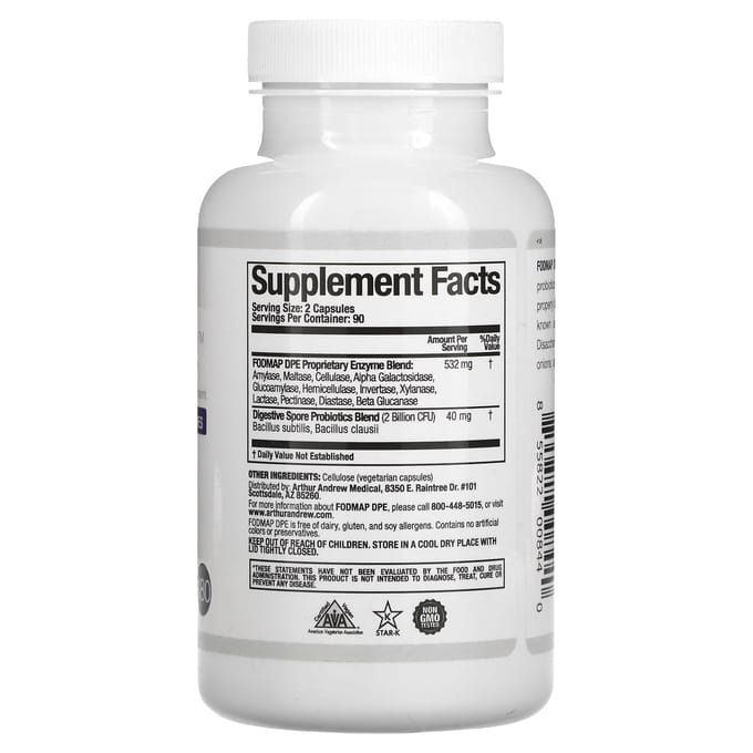 FODMAP DPE - 180 capsules - Bij gevoelige darmen ter ondersteuning bij het Fodmap dieet