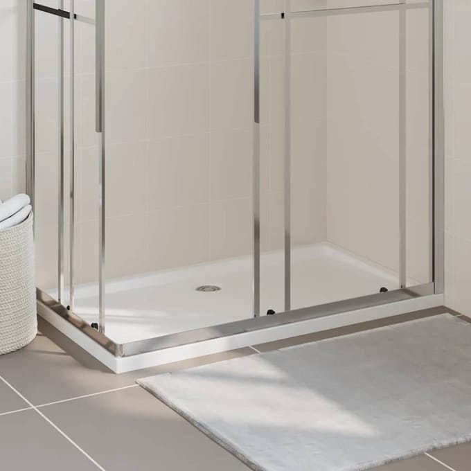 vidaXL - Douchebak - rechthoekig - 70x120 - cm - ABS - wit