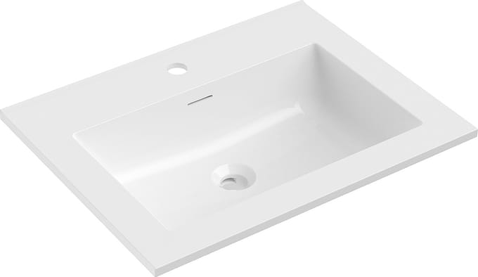 Mexen Otis inbouw wastafel 61 x 46,5 cm, wit glans - 25186000