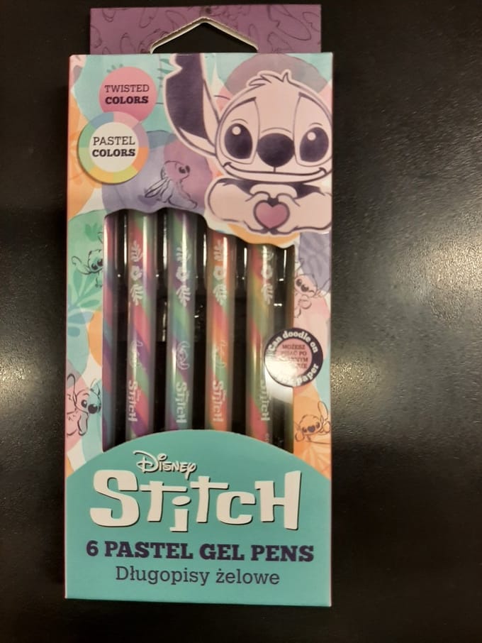 Lilo & Stitch pastel gel pennen 6 stuks