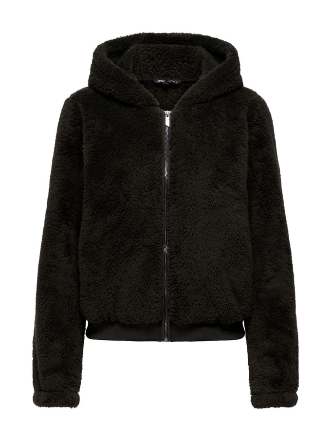 Regular fit teddyjack met capuchon model 'NEWANNA'