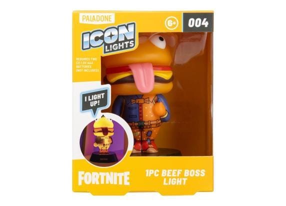 Fortnite Beef Boss Icon Light – 12 cm Verzamelbare Character Diorama Lamp – Compacte Displaylamp op Batterijen – Paladone