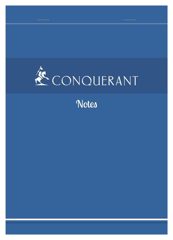 Conquerant 100101160 schrijfblok & schrift A5 200 vel Blauw