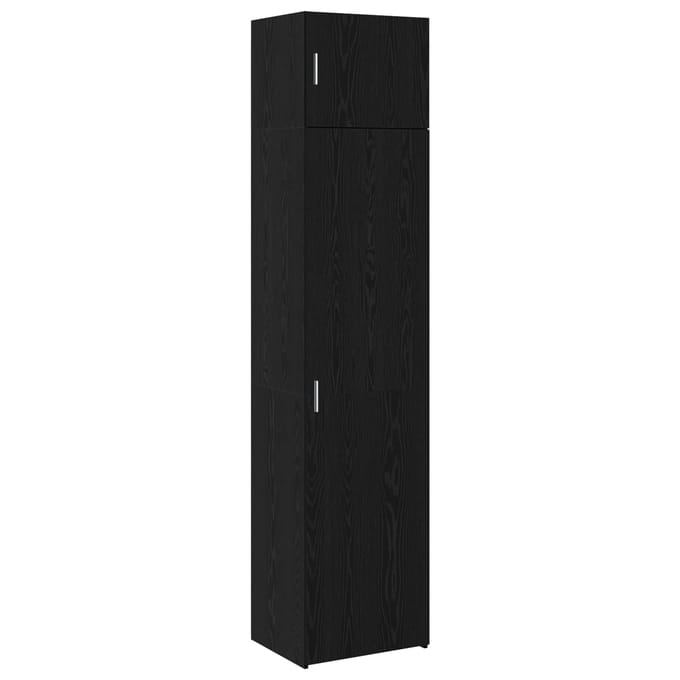 vidaXL - Dressoir - 2 - st - Zwart - Eiken - 50 - x - 41 - x - 225 - cm