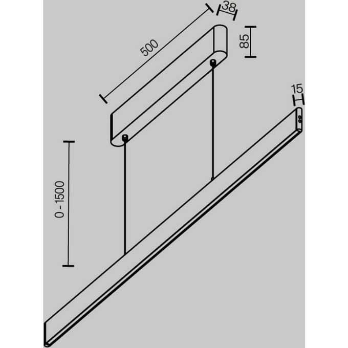 Maytoni LED hanglamp Ephoria, wit, aluminium, lengte 116 cm