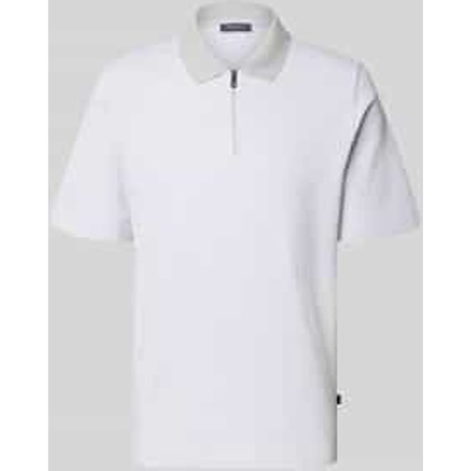 regular fit poloshirt met ritssluiting