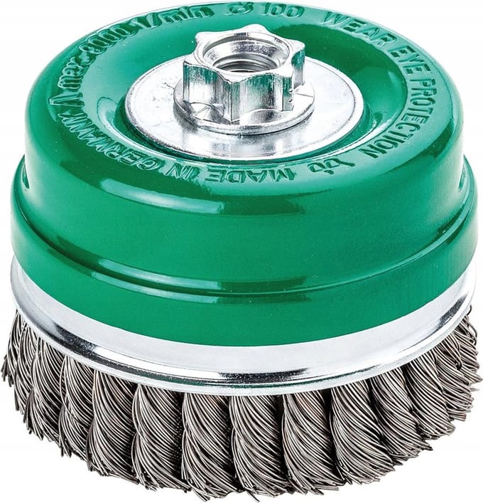 Rvs Draadborstel Kuip 80mm M14x2 - Intensief Gebruik