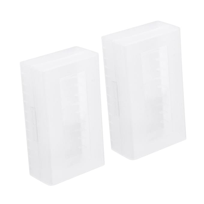 2PCS 2*2070021700 Battery Box Container NonWaterproof Battery Storage Box white