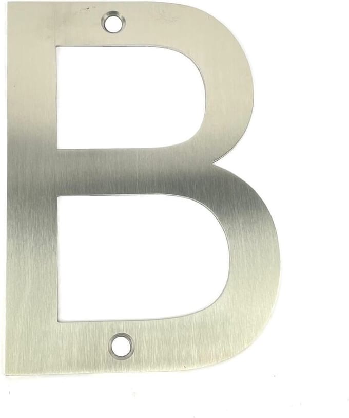 RVS bord letter B