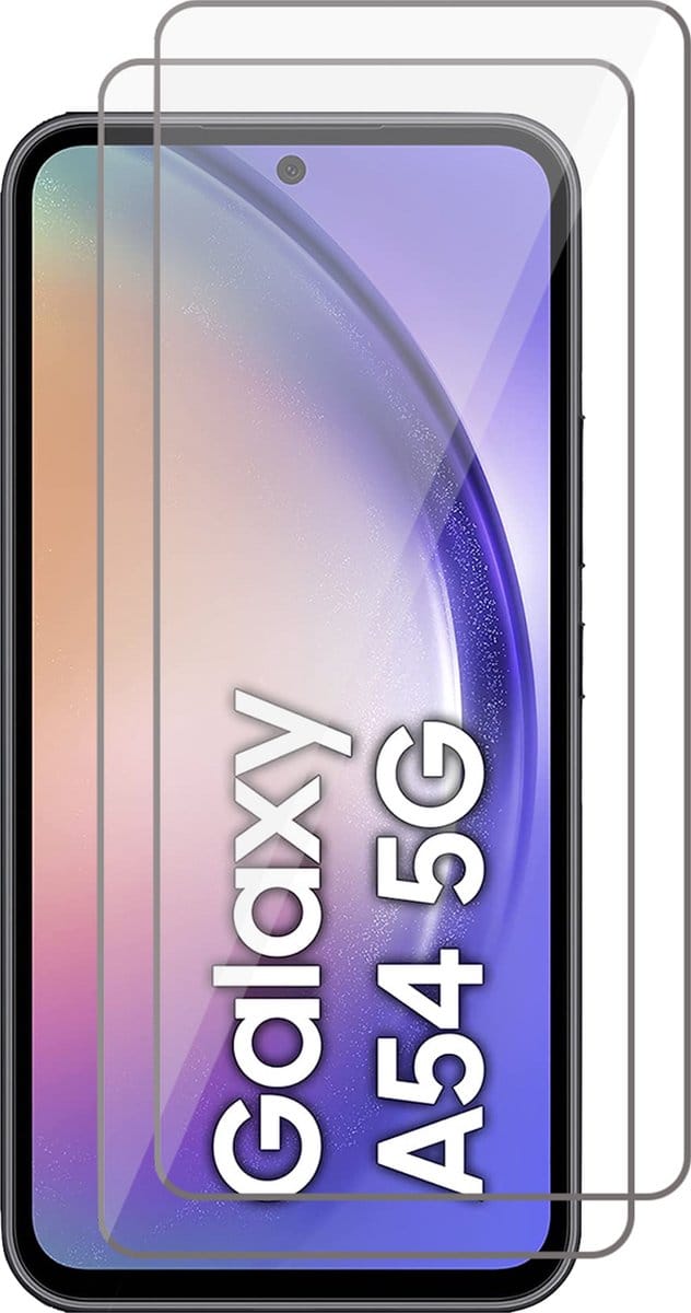 Screenprotector geschikt voor Samsung Galaxy A54 - Gehard Glas Beschermglas Tempered Glass Screen Protector - 2 Stuks