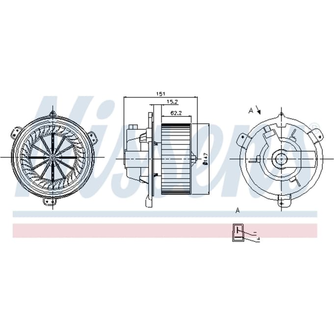 Binnenventilator NISSENS 87056