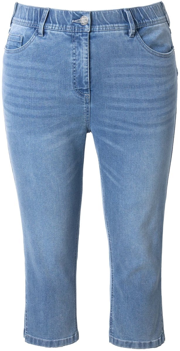 Ulla Popken - Dames - Denim - Licht blauw denim - Maat 48