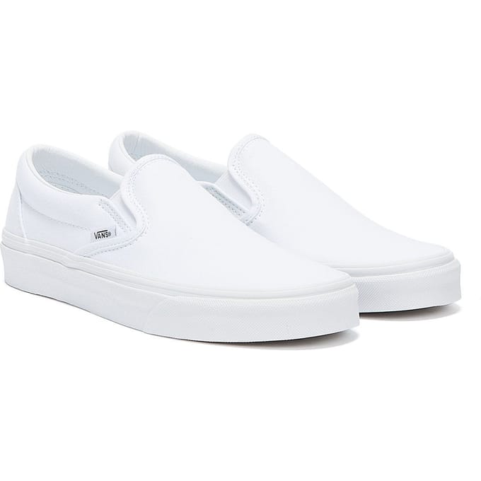 Vans Classic Slip on True White Canvas Trainers