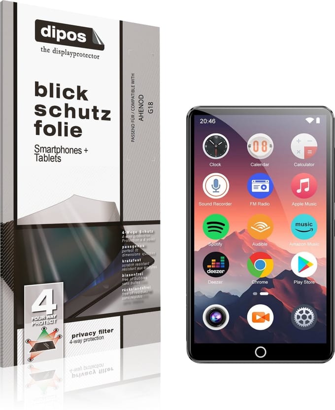 dipos – Matte Privacy Screenprotector geschikt voor AHENOD G18 | Anti-Spy Beschermfolie