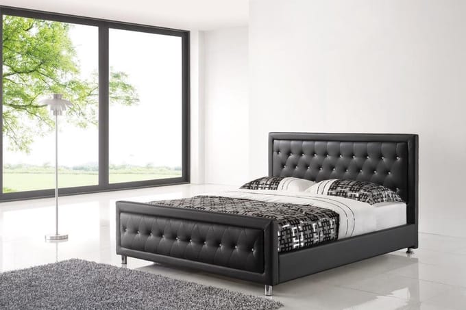 2persoons Ledikant – Diamond Ledikant Zwart&Wit 160X200
