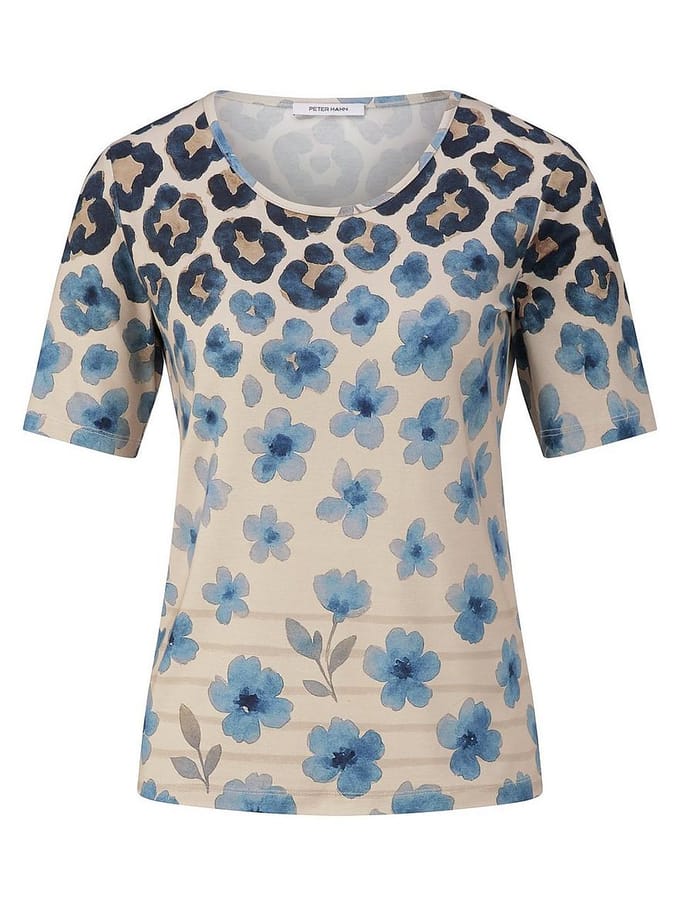 Shirt ronde hals Van Peter Hahn multicolour