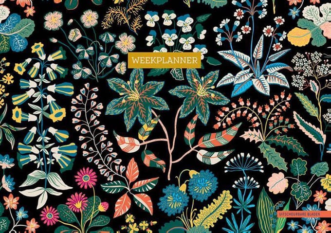 Weekplanner - Floral Black