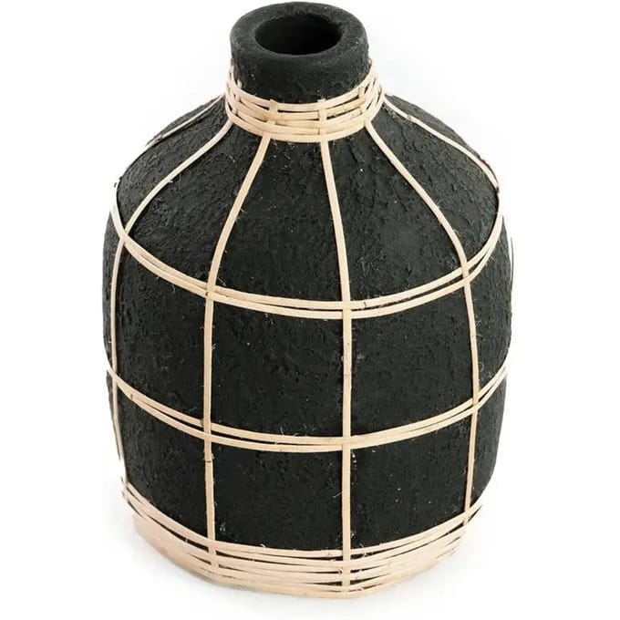 De Whoopy Vaas - Zwart Naturel - S