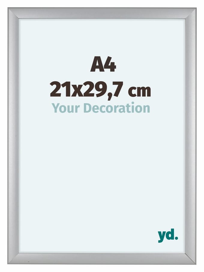 Your Decoration - Fotolijst A4 21x 29,7 cm - MDF - Zilver Mat - Como