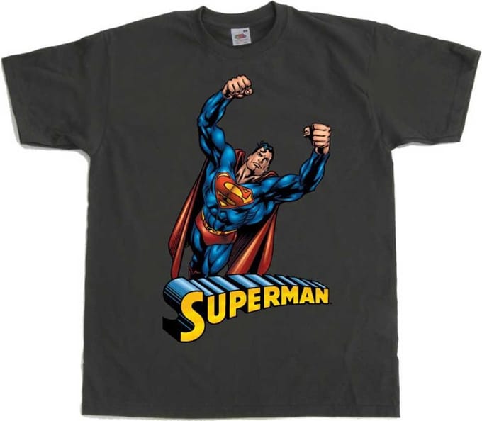 DC Comics Superman Heren Tshirt -S- Flying Grijs