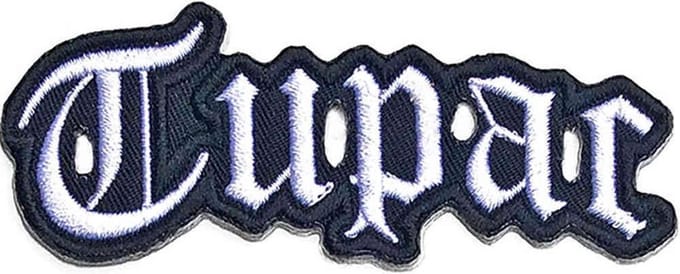 Tupac - Cut-Out Logo Patch - Wit/Zwart