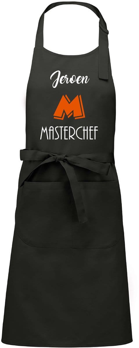 mijncadeautje - luxe keukenschort - Masterchef - chique grijs